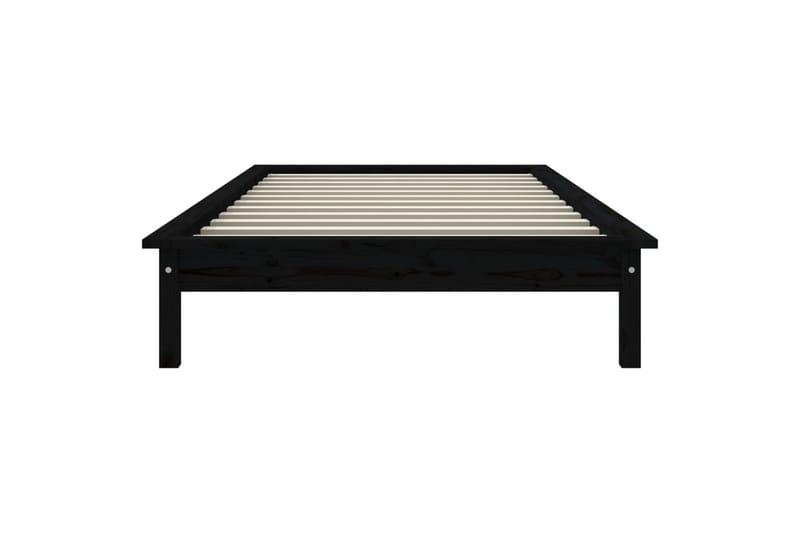 beBasic sengeramme 75x190 cm Small Single massivt fyrretræ sort - Sort - Sengeramme & sengestel