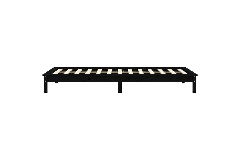 beBasic sengeramme 75x190 cm Small Single massivt fyrretræ sort - Sort - Møbler - Senge - Sengeramme & sengestel