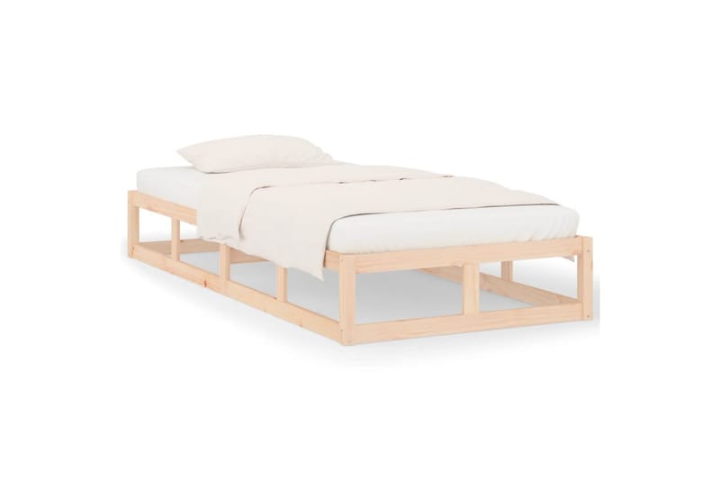beBasic sengeramme 75x190 cm Small Single massivt træ - Brun - Møbler - Senge - Sengeramme & sengestel