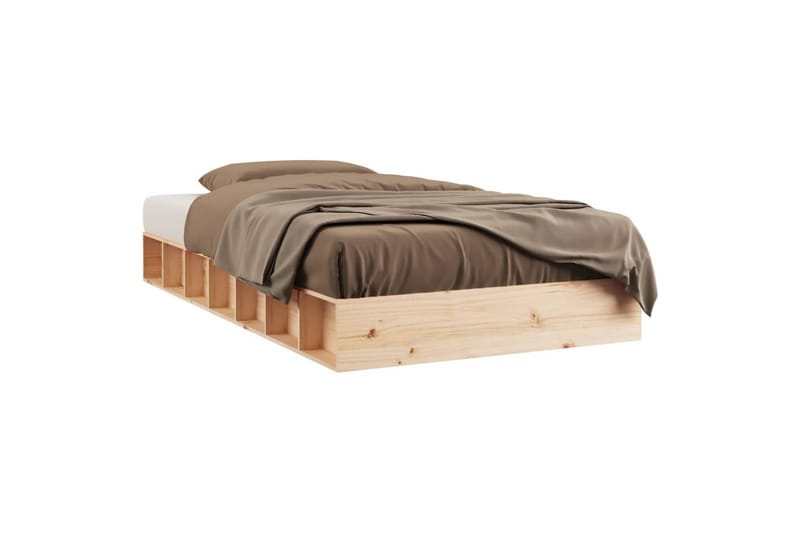 beBasic sengeramme 75x190 cm Small Single massivt træ - Brun - Møbler - Senge - Sengeramme & sengestel