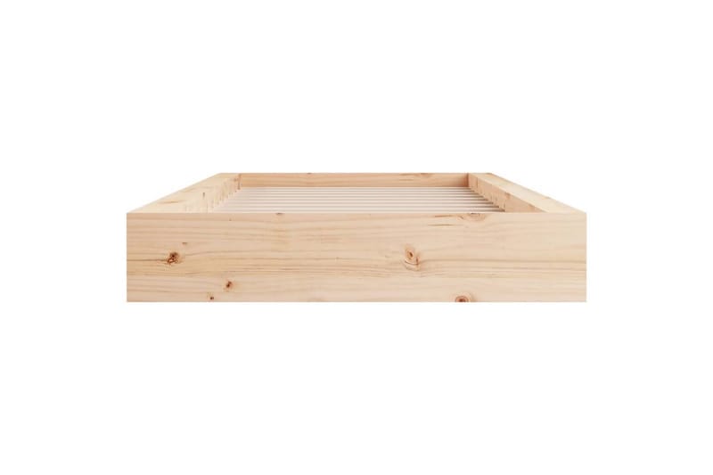 beBasic sengeramme 75x190 cm Small Single massivt træ - Brun - Møbler - Senge - Sengeramme & sengestel