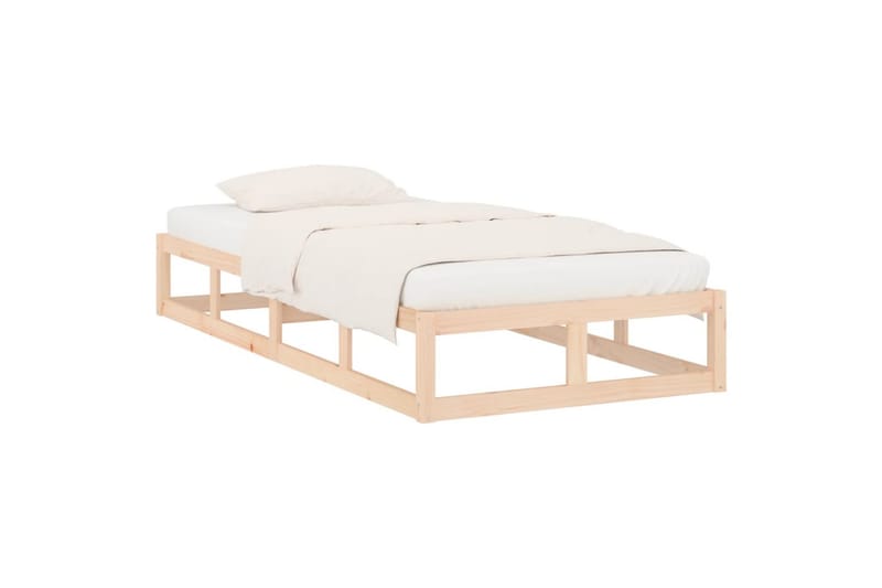 beBasic sengeramme 75x190 cm Small Single massivt træ - Brun - Møbler - Senge - Sengeramme & sengestel