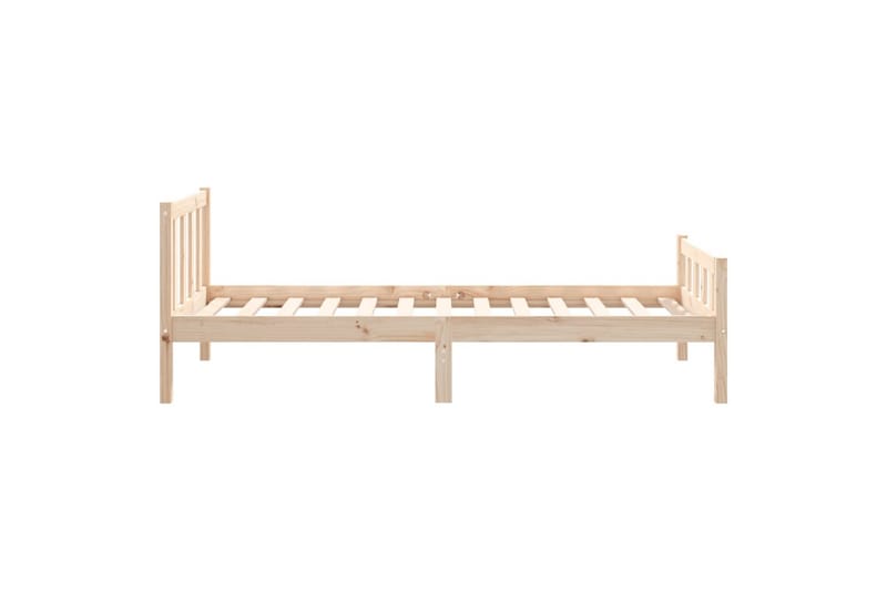 beBasic sengeramme 75x190 cm Small Single massivt træ - Brun - Møbler - Senge - Sengeramme & sengestel