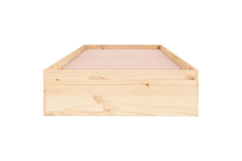 beBasic sengeramme 75x190 cm Small Single massivt træ - Brun - Møbler - Senge - Sengeramme & sengestel