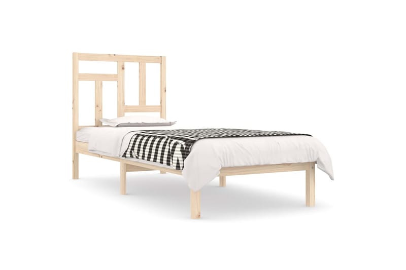 beBasic sengeramme 75x190 cm Small Single massivt træ - Brun - Møbler - Senge - Sengeramme & sengestel