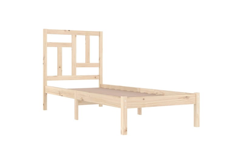 beBasic sengeramme 75x190 cm Small Single massivt træ - Brun - Møbler - Senge - Sengeramme & sengestel
