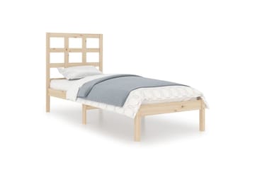 beBasic sengeramme 75x190 cm Small Single massivt træ - Brun - Møbler - Senge - Sengeramme & sengestel