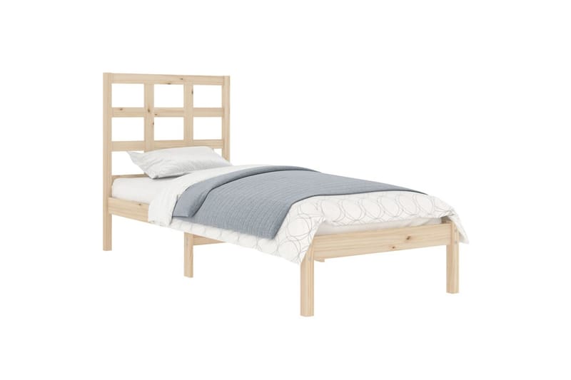 beBasic sengeramme 75x190 cm Small Single massivt træ - Brun - Møbler - Senge - Sengeramme & sengestel