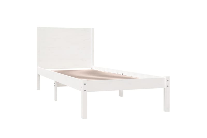 beBasic sengeramme 75x190 cm Small Single massivt træ hvid - Hvid - Sengeramme & sengestel