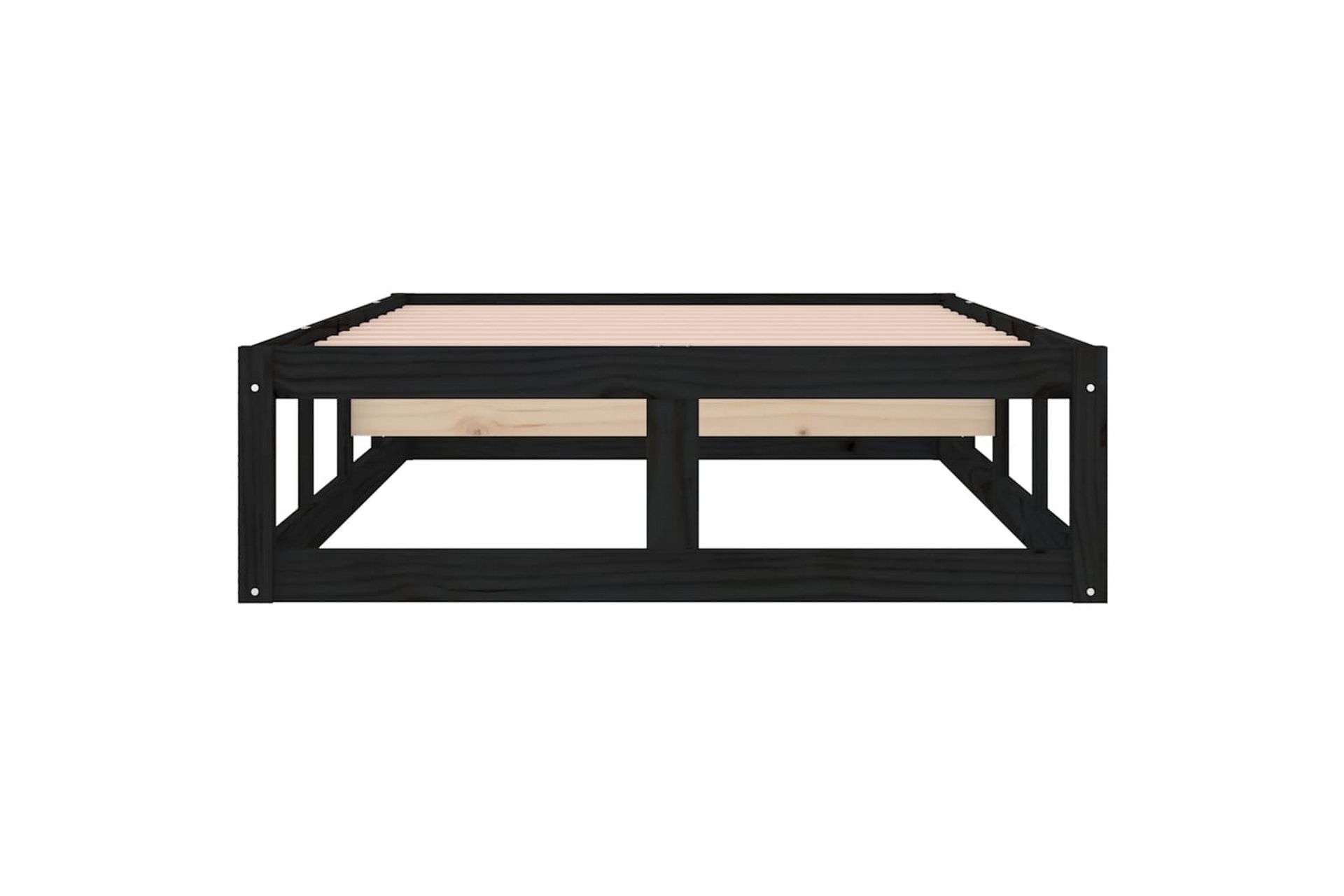 beBasic sengeramme 75x190 cm Small Single massivt træ sort - Sort - Møbler - Senge - Sengeramme & sengestel