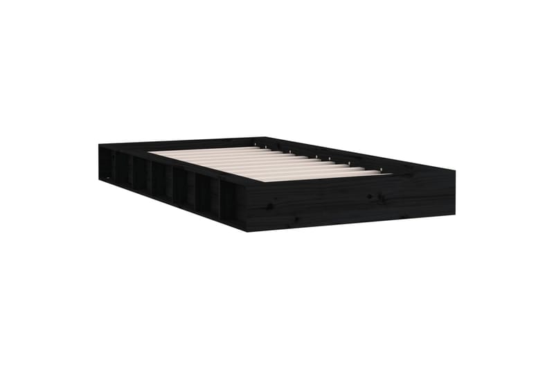 beBasic sengeramme 75x190 cm Small Single massivt træ sort - Sort - Møbler - Senge - Sengeramme & sengestel