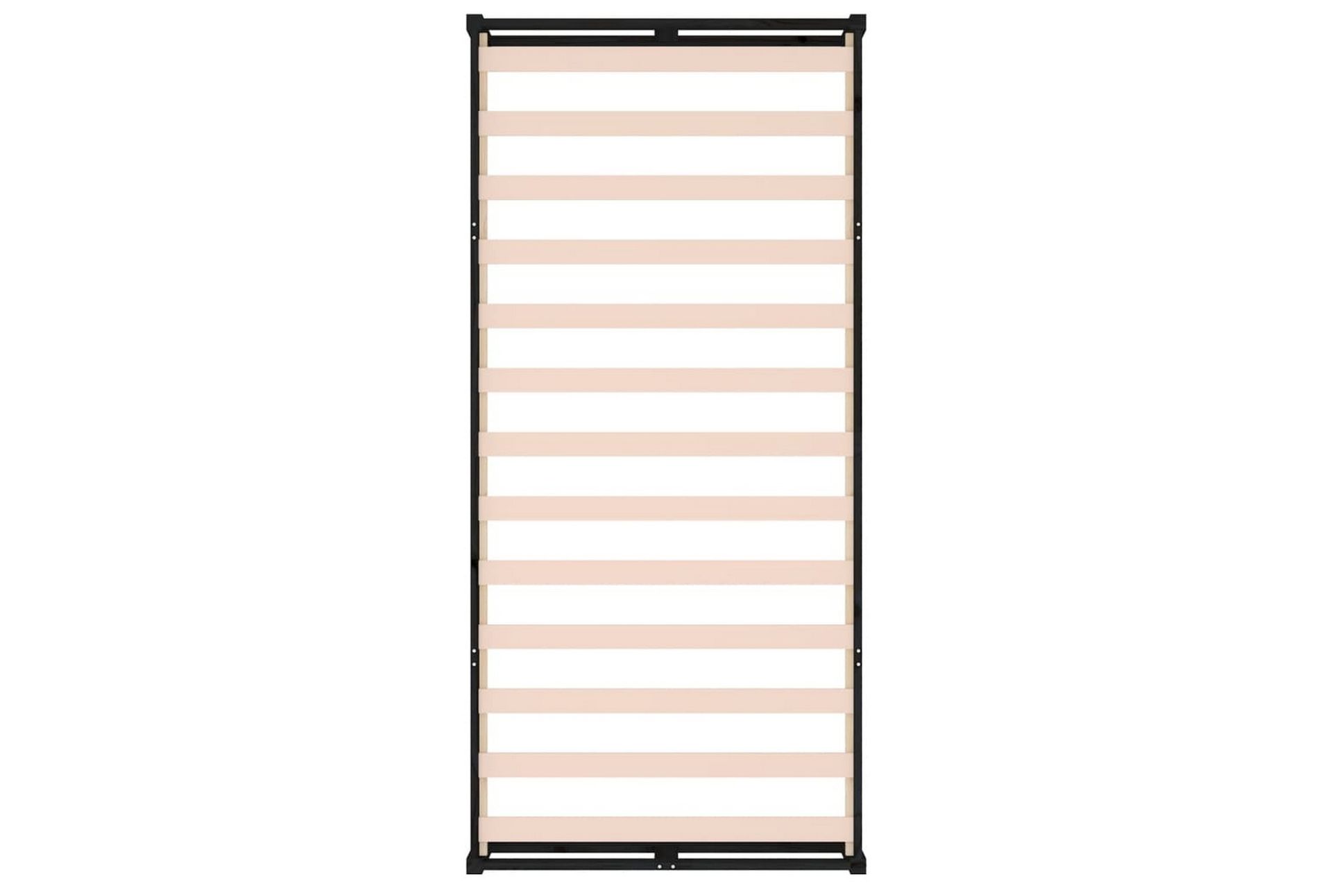 beBasic sengeramme 75x190 cm Small Single massivt træ sort - Sort - Møbler - Senge - Sengeramme & sengestel