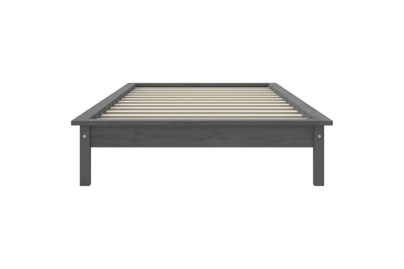 beBasic sengeramme 90x190 cm Single massivt fyrretræ grå - GrÃ¥ - Møbler - Senge - Sengeramme & sengestel