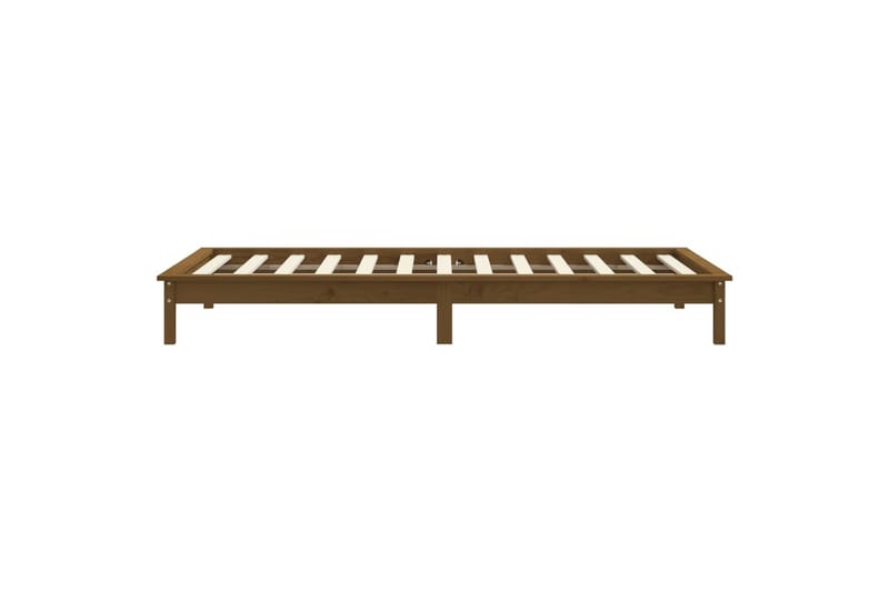 beBasic sengeramme 90x190 cm Single massivt fyrretræ gyldenbrun - Brun - Møbler - Senge - Sengeramme & sengestel