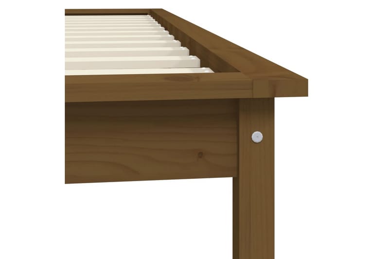 beBasic sengeramme 90x190 cm Single massivt fyrretræ gyldenbrun - Brun - Møbler - Senge - Sengeramme & sengestel
