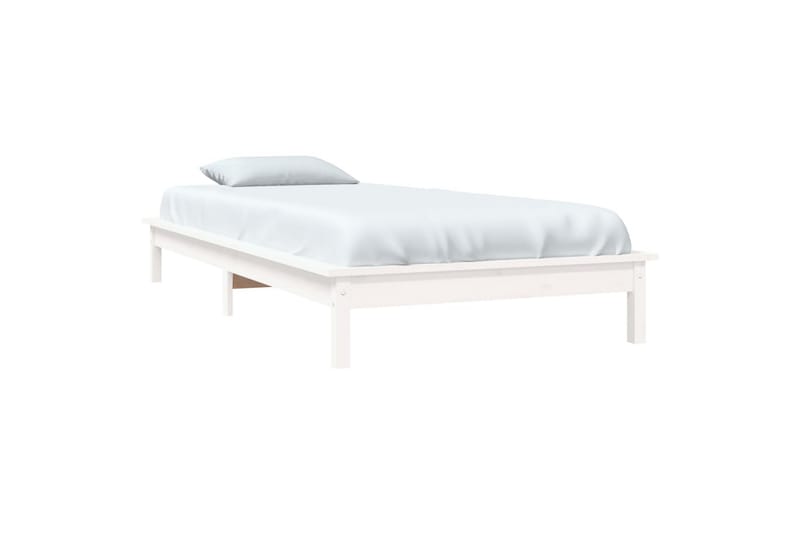 beBasic sengeramme 90x190 cm Single massivt fyrretræ hvid - Hvid - Møbler - Senge - Sengeramme & sengestel