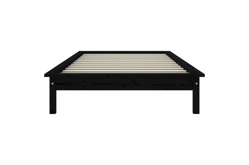 beBasic sengeramme 90x190 cm Single massivt fyrretræ sort - Sort - Møbler - Senge - Sengeramme & sengestel