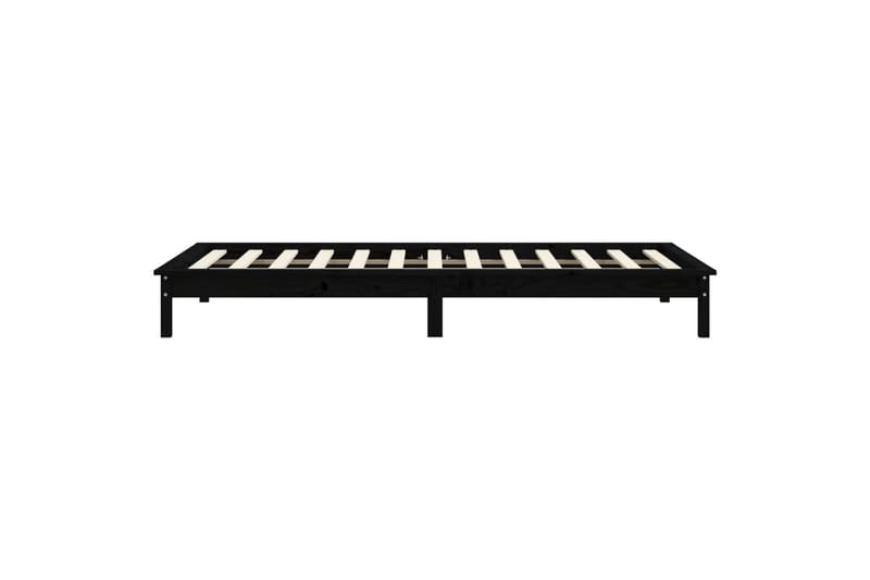 beBasic sengeramme 90x190 cm Single massivt fyrretræ sort - Sort - Møbler - Senge - Sengeramme & sengestel