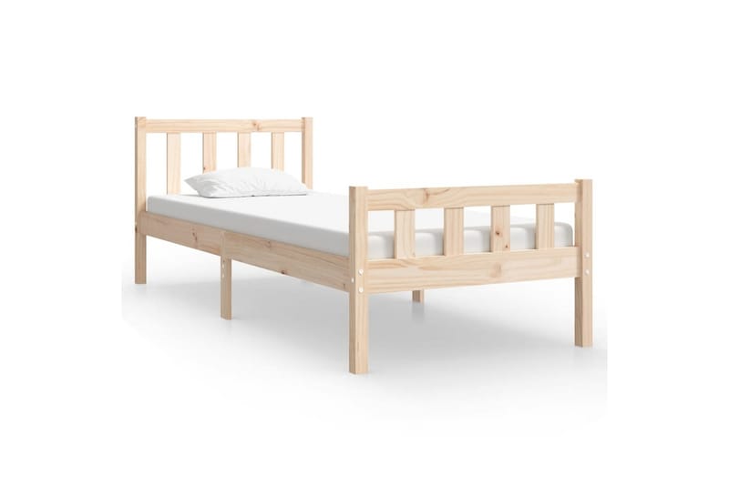 beBasic sengeramme 90x190 cm Single massivt træ - Brun - Møbler - Senge - Sengeramme & sengestel