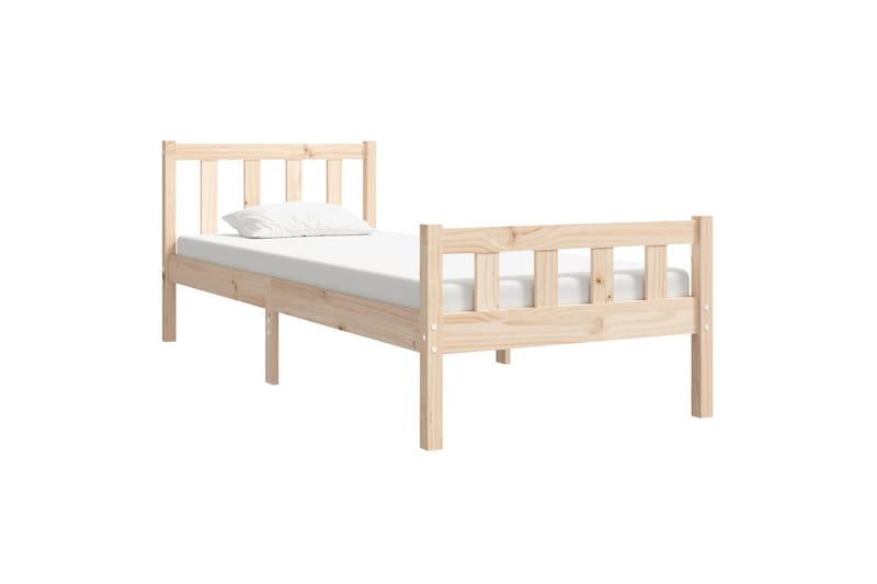 beBasic sengeramme 90x190 cm Single massivt træ - Brun - Møbler - Senge - Sengeramme & sengestel