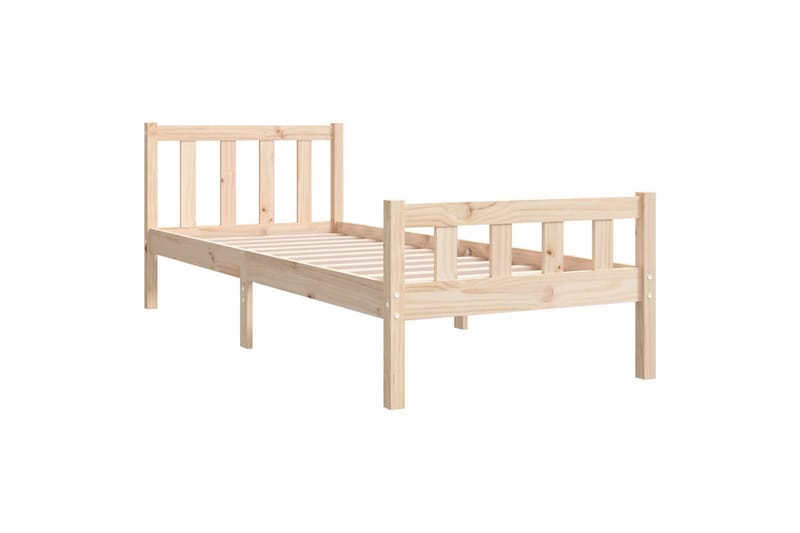 beBasic sengeramme 90x190 cm Single massivt træ - Brun - Møbler - Senge - Sengeramme & sengestel