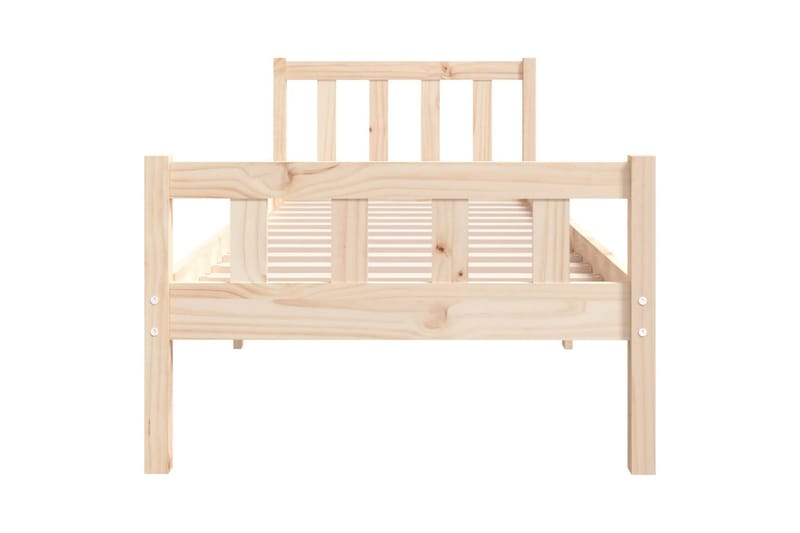 beBasic sengeramme 90x190 cm Single massivt træ - Brun - Møbler - Senge - Sengeramme & sengestel