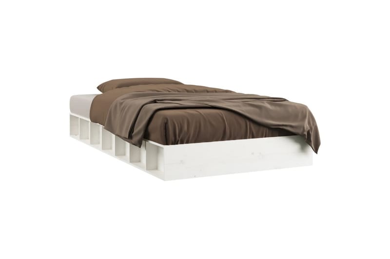 beBasic sengeramme 90x190 cm Single massivt træ hvid - Hvid - Møbler - Senge - Sengeramme & sengestel
