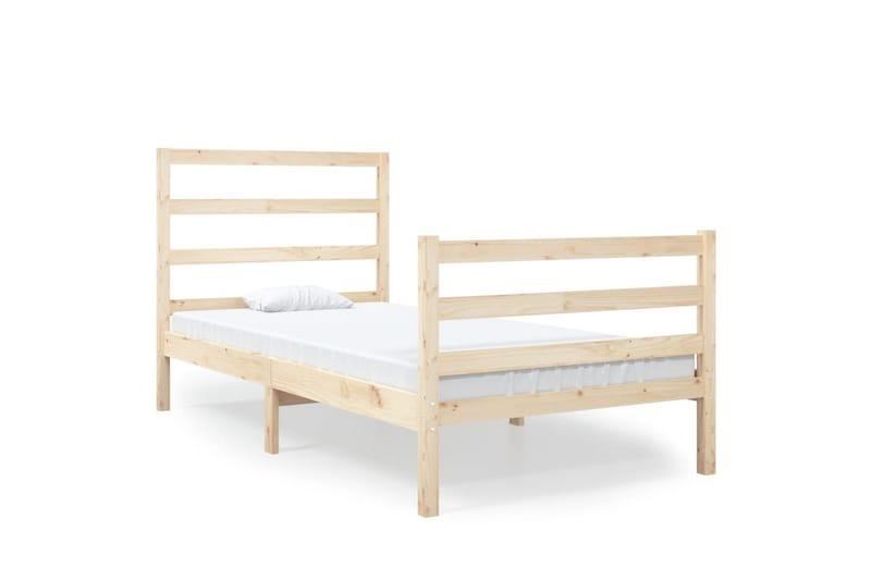 beBasic sengeramme 90x190 Single massivt fyrretræ - Brun - Møbler - Senge - Sengeramme & sengestel
