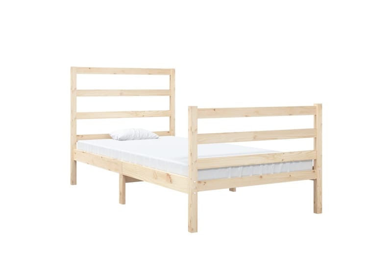 beBasic sengeramme 90x190 Single massivt fyrretræ - Brun - Møbler - Senge - Sengeramme & sengestel