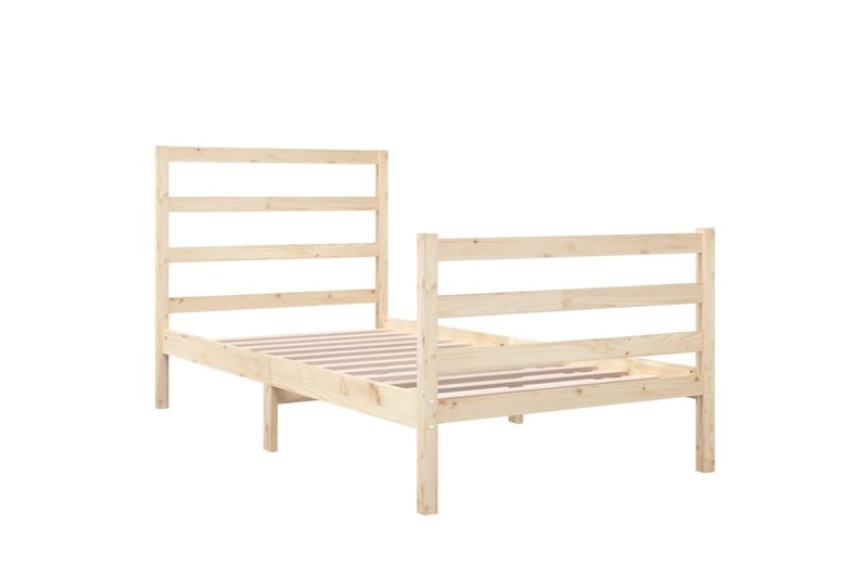beBasic sengeramme 90x190 Single massivt fyrretræ - Brun - Møbler - Senge - Sengeramme & sengestel