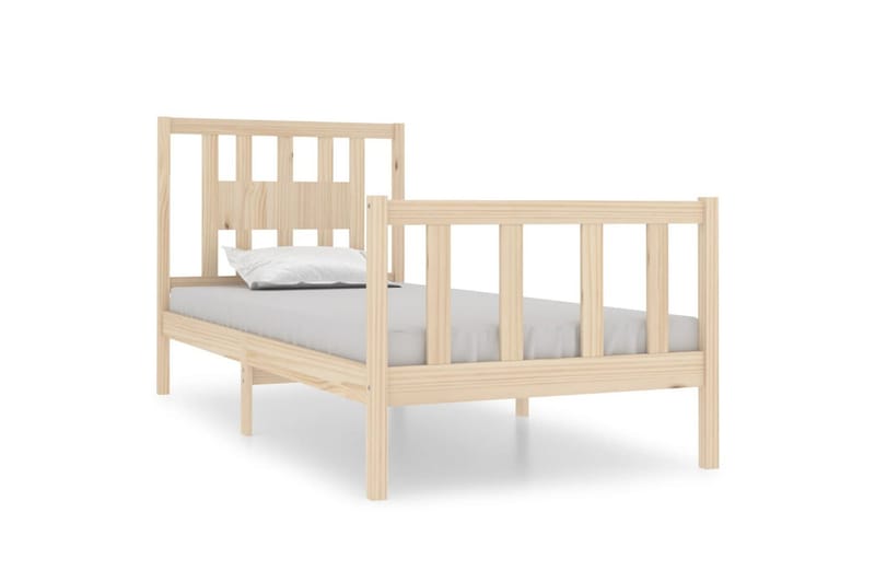 beBasic sengeramme 90x190 Single massivt træ - Brun - Møbler - Senge - Sengeramme & sengestel