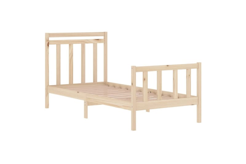 beBasic sengeramme 90x190 Single massivt træ - Brun - Møbler - Senge - Sengeramme & sengestel