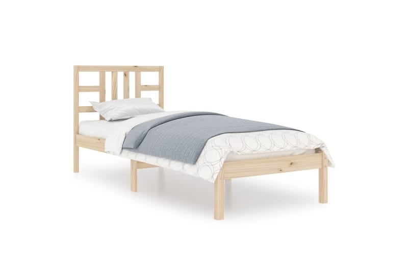beBasic sengeramme 90x190 Single massivt træ - Brun - Møbler - Senge - Sengeramme & sengestel