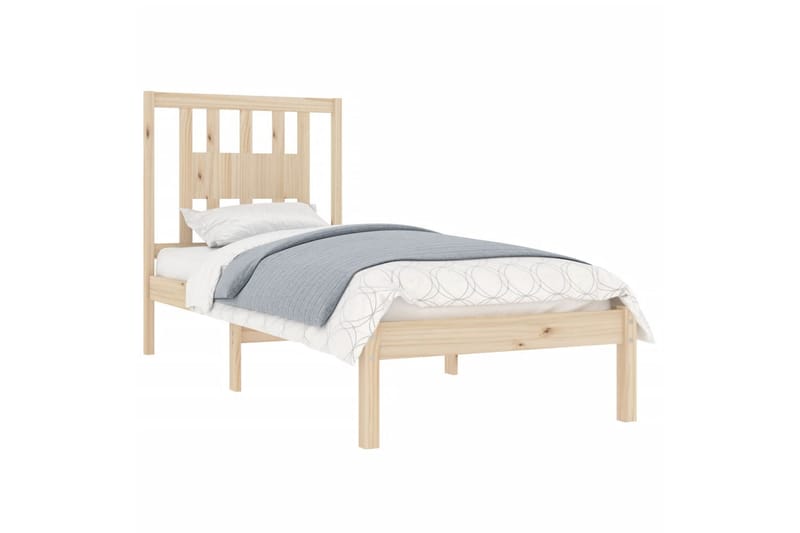 beBasic sengeramme 90x190 Single massivt træ - Brun - Møbler - Senge - Sengeramme & sengestel
