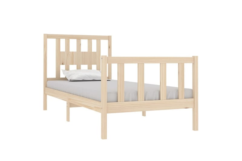 beBasic sengeramme 90x190 Single massivt træ - Brun - Møbler - Senge - Sengeramme & sengestel