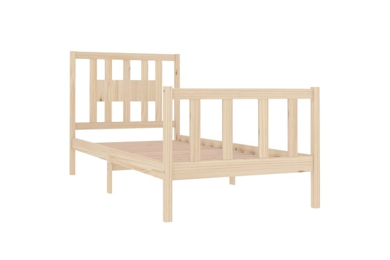 beBasic sengeramme 90x190 Single massivt træ - Brun - Møbler - Senge - Sengeramme & sengestel