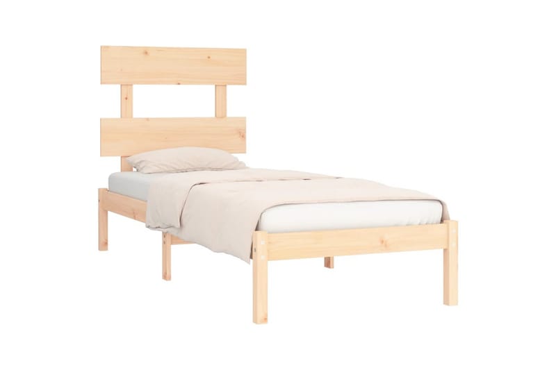beBasic sengeramme 90x190 Single massivt træ - Brun - Møbler - Senge - Sengeramme & sengestel