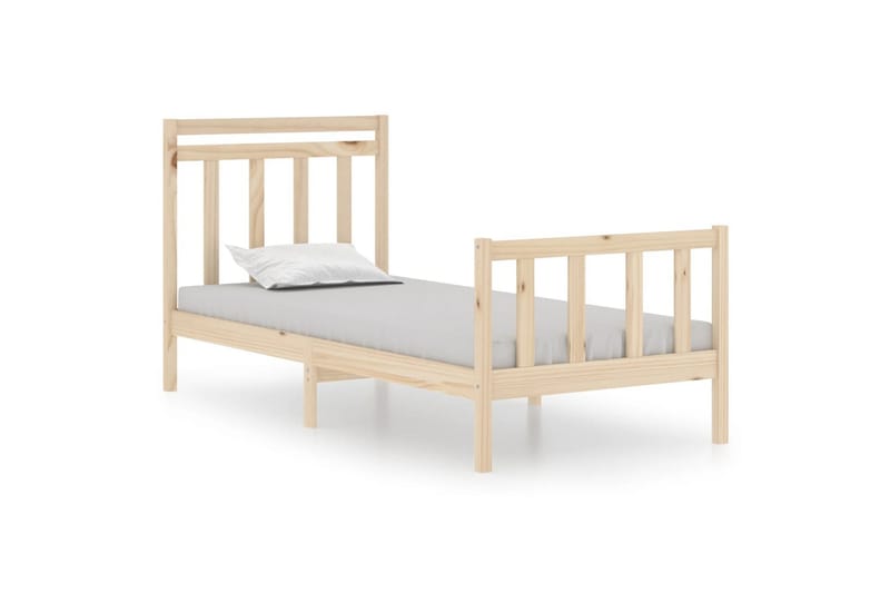 beBasic sengeramme 90x190 Single massivt træ - Brun - Møbler - Senge - Sengeramme & sengestel
