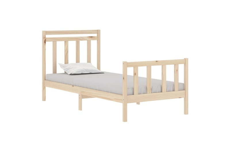 beBasic sengeramme 90x190 Single massivt træ - Brun - Møbler - Senge - Sengeramme & sengestel