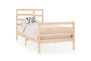 beBasic sengeramme 90x190 Single massivt træ - Brun - Møbler - Senge - Sengeramme & sengestel