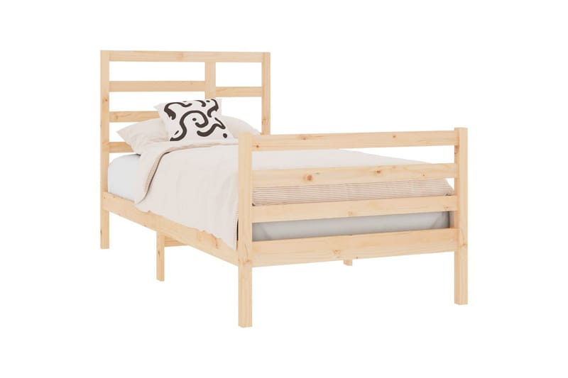 beBasic sengeramme 90x190 Single massivt træ - Brun - Møbler - Senge - Sengeramme & sengestel