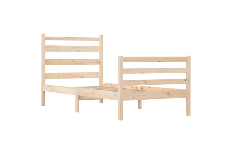 beBasic sengeramme 90x200 cm massivt fyrretræ - Brun - Møbler - Senge - Sengeramme & sengestel