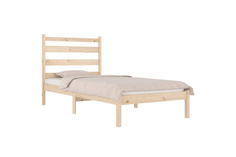 beBasic sengeramme 90x200 cm massivt fyrretræ - Brun - Møbler - Senge - Sengeramme & sengestel