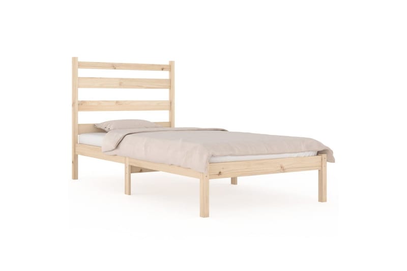 beBasic sengeramme 90x200 cm massivt fyrretræ - Brun - Møbler - Senge - Sengeramme & sengestel