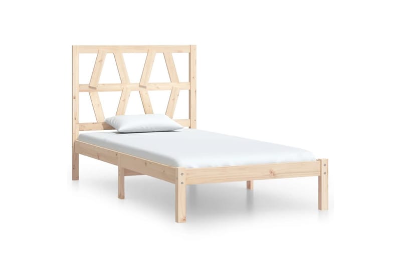 beBasic sengeramme 90x200 cm massivt fyrretræ - Brun - Møbler - Senge - Sengeramme & sengestel