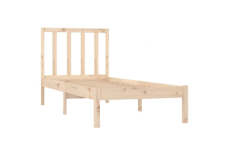 beBasic sengeramme 90x200 cm massivt fyrretræ - Brun - Møbler - Senge - Sengeramme & sengestel