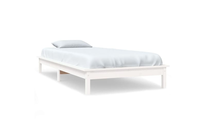 beBasic sengeramme 90x200 cm massivt fyrretræ hvid - Hvid - Møbler - Senge - Sengeramme & sengestel