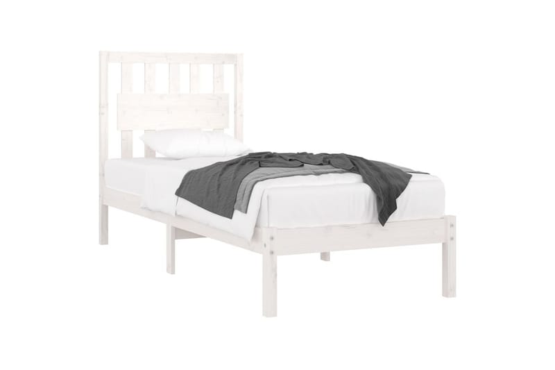 beBasic sengeramme 90x200 cm massivt fyrretræ hvid - Hvid - Møbler - Senge - Sengeramme & sengestel