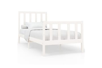 beBasic sengeramme 90x200 cm massivt fyrretræ hvid - Hvid - Møbler - Senge - Sengeramme & sengestel