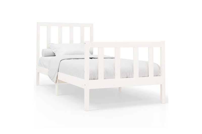 beBasic sengeramme 90x200 cm massivt fyrretræ hvid - Hvid - Møbler - Senge - Sengeramme & sengestel